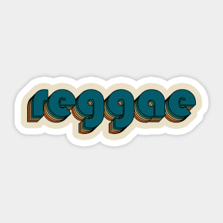 Reggae // Reggae Retro Rainbow Typography Style // 70s Sticker